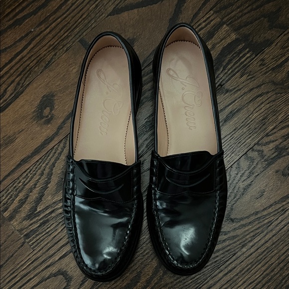 J. Crew Winona Black Penny Loafers (leather) - Picture 2 of 3